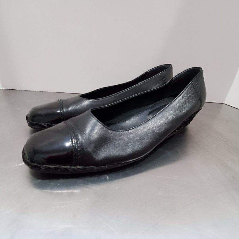 Sesto Meucci Black Espadrille Wedge 8 M